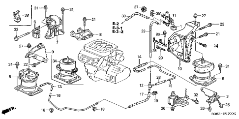 Acura Parts on Acura Online Store   2002 Tl Engine Mount Parts