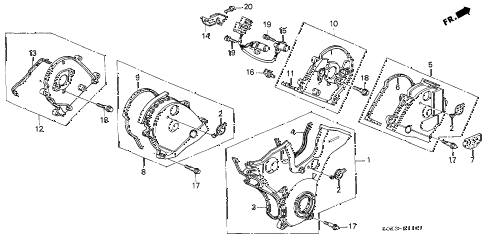 2001 TL 4 DOOR 5AT TIMING BELT COVER diagram 2001 TL 4 DOOR 5AT TIMING BELT COVER diagram
