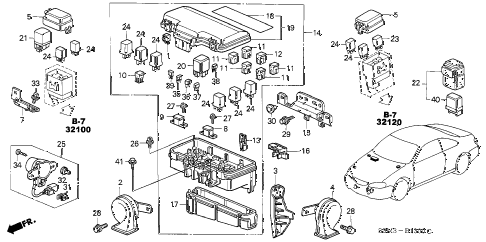 2002 CL SPORT 2 DOOR 5AT CONTROL UNIT (ENGINE ROOM) diagram 2002 CL SPORT 2 DOOR 5AT CONTROL UNIT (ENGINE ROOM) diagram