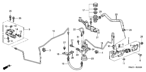 2003 CL SPORT 2 DOOR 6MT CLUTCH MASTER CYLINDER diagram 2003 CL SPORT 2 DOOR 6MT CLUTCH MASTER CYLINDER diagram