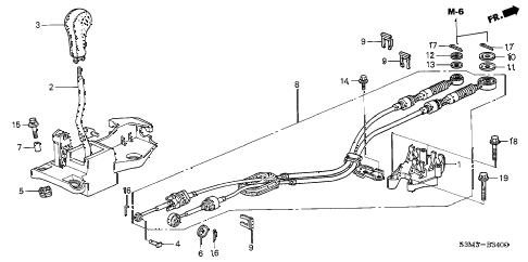2003 CL SPORT 2 DOOR 6MT SHIFT LEVER diagram 2003 CL SPORT 2 DOOR 6MT SHIFT LEVER diagram