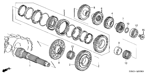 2003 CL SPORT 2 DOOR 6MT COUNTERSHAFT diagram 2003 CL SPORT 2 DOOR 6MT COUNTERSHAFT diagram