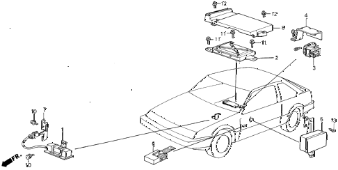 1988 INTEGRA RS 3 DOOR 5MT CONTROLLER diagram 1988 INTEGRA RS 3 DOOR 5MT CONTROLLER diagram