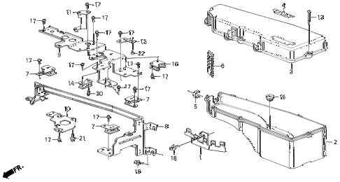 1987 LEGEND LS 4 DOOR 5MT CONTROL BOX COVER (86-87) diagram 1987 LEGEND LS 4 DOOR 5MT CONTROL BOX COVER (86-87) diagram