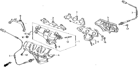 1987 LEGEND RS 4 DOOR 5MT EXHAUST MANIFOLD diagram 1987 LEGEND RS 4 DOOR 5MT EXHAUST MANIFOLD diagram
