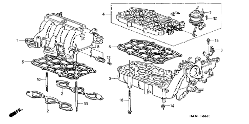 1987 LEGEND LS 2 DOOR 5MT INTAKE MANIFOLD diagram 1987 LEGEND LS 2 DOOR 5MT INTAKE MANIFOLD diagram