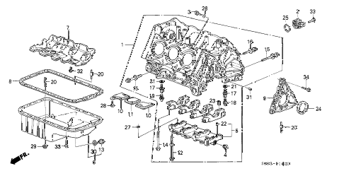 1988 LEGEND L 2 DOOR 5MT CYLINDER BLOCK diagram 1988 LEGEND L 2 DOOR 5MT CYLINDER BLOCK diagram
