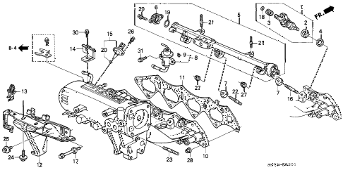 1993 INTEGRA GS-R 3 DOOR 5MT INTAKE MANIFOLD (2) diagram 1993 INTEGRA GS-R 3 DOOR 5MT INTAKE MANIFOLD (2) diagram