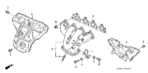 1993 INTEGRA GS-R 3 DOOR 5MT EXHAUST MANIFOLD (2) diagram 1993 INTEGRA GS-R 3 DOOR 5MT EXHAUST MANIFOLD (2) diagram