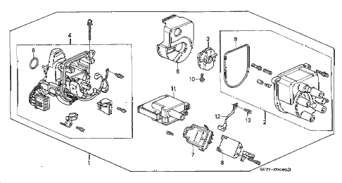 1992 INTEGRA LS 3 DOOR 5MT DISTRIBUTOR (TEC) (2) diagram 1992 INTEGRA LS 3 DOOR 5MT DISTRIBUTOR (TEC) (2) diagram