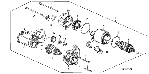 1992 INTEGRA RS 3 DOOR 5MT STARTER MOTOR (DENSO) (2) diagram 1992 INTEGRA RS 3 DOOR 5MT STARTER MOTOR (DENSO) (2) diagram