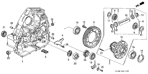 1990 INTEGRA GS 3 DOOR 5MT MT CLUTCH HOUSING diagram 1990 INTEGRA GS 3 DOOR 5MT MT CLUTCH HOUSING diagram