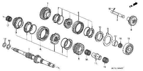 1993 INTEGRA GS-R 3 DOOR 5MT MT MAINSHAFT (2) diagram 1993 INTEGRA GS-R 3 DOOR 5MT MT MAINSHAFT (2) diagram
