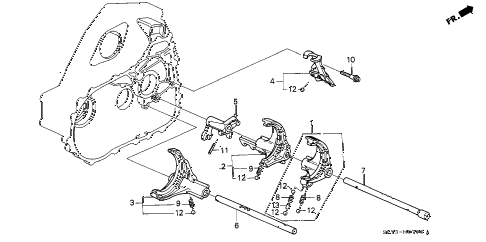 1991 INTEGRA RS 3 DOOR 5MT MT SHIFT FORK (1) diagram 1991 INTEGRA RS 3 DOOR 5MT MT SHIFT FORK (1) diagram