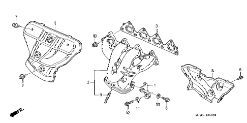 1992 INTEGRA GS 4 DOOR 4AT EXHAUST MANIFOLD (2) diagram 1992 INTEGRA GS 4 DOOR 4AT EXHAUST MANIFOLD (2) diagram