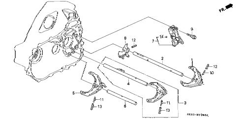 1992 INTEGRA RS 4 DOOR 5MT MT SHIFT FORK (2) diagram 1992 INTEGRA RS 4 DOOR 5MT MT SHIFT FORK (2) diagram