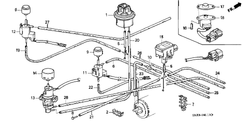 1994 NSX 2 DOOR 4AT CONTROL DEVICE TUBING (1) diagram 1994 NSX 2 DOOR 4AT CONTROL DEVICE TUBING (1) diagram