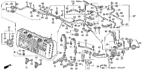 1998 NSX-T 2 DOOR 4AT FUEL TANK (1) diagram 1998 NSX-T 2 DOOR 4AT FUEL TANK (1) diagram