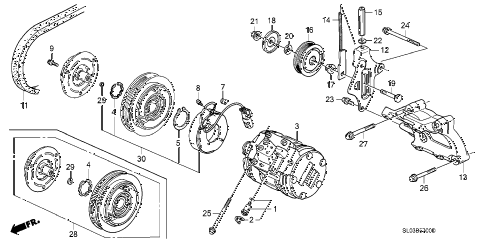 1992 NSX 2 DOOR 4AT A/C COMPRESSOR (1) diagram 1992 NSX 2 DOOR 4AT A/C COMPRESSOR (1) diagram