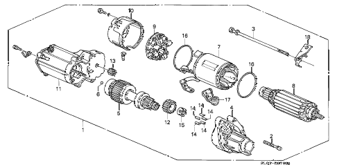 1993 NSX 2 DOOR 5MT STARTER MOTOR (1) diagram 1993 NSX 2 DOOR 5MT STARTER MOTOR (1) diagram