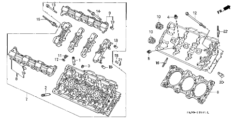 1995 NSX 2 DOOR 5MT CYLINDER HEAD (RR.) diagram 1995 NSX 2 DOOR 5MT CYLINDER HEAD (RR.) diagram