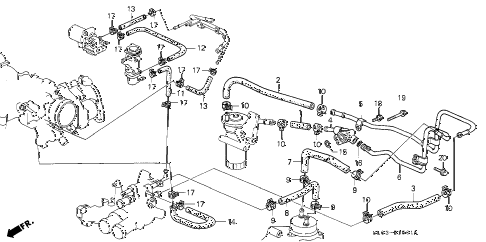 1994 NSX 2 DOOR 4AT OIL COOLER HOSE (1) diagram 1994 NSX 2 DOOR 4AT OIL COOLER HOSE (1) diagram