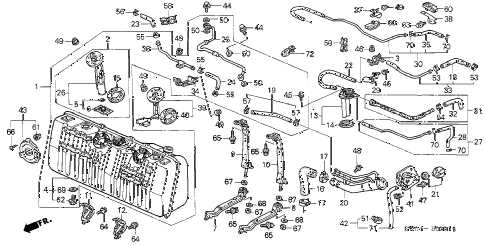 2000 NSX-T 2 DOOR 6MT FUEL TANK (2) diagram 2000 NSX-T 2 DOOR 6MT FUEL TANK (2) diagram