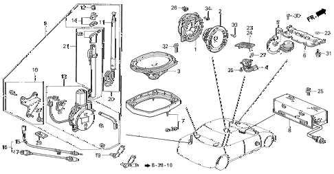 1993 VIGOR LS 4 DOOR 4AT RADIO ANTENNA - SPEAKER diagram 1993 VIGOR LS 4 DOOR 4AT RADIO ANTENNA - SPEAKER diagram