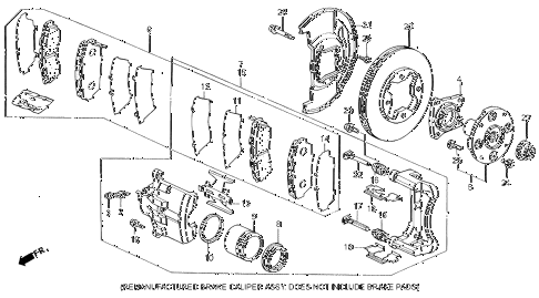 1993 VIGOR LS 4 DOOR 4AT FRONT BRAKE diagram 1993 VIGOR LS 4 DOOR 4AT FRONT BRAKE diagram