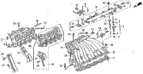 1992 VIGOR GS 4 DOOR 4AT INTAKE MANIFOLD diagram 1992 VIGOR GS 4 DOOR 4AT INTAKE MANIFOLD diagram