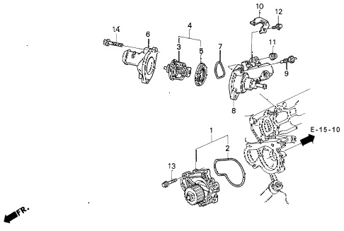 1993 VIGOR LS 4 DOOR 5MT WATER PUMP diagram 1993 VIGOR LS 4 DOOR 5MT WATER PUMP diagram