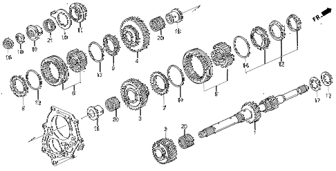 1994 VIGOR LS 4 DOOR 5MT MT MAINSHAFT diagram 1994 VIGOR LS 4 DOOR 5MT MT MAINSHAFT diagram