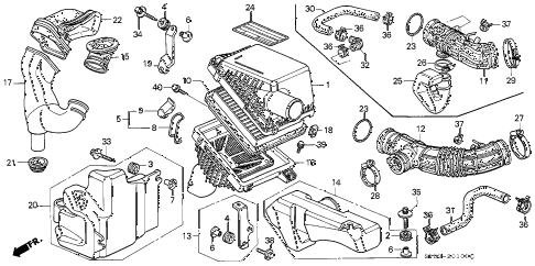 1993 LEGEND LS 4 DOOR 4AT AIR CLEANER diagram 1993 LEGEND LS 4 DOOR 4AT AIR CLEANER diagram
