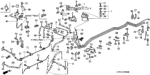 1991 LEGEND STD 4 DOOR 4AT FUEL PIPE diagram 1991 LEGEND STD 4 DOOR 4AT FUEL PIPE diagram
