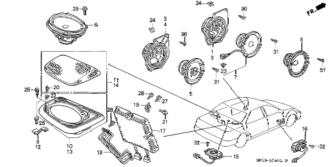 1992 LEGEND LS 4 DOOR 5MT SPEAKER diagram 1992 LEGEND LS 4 DOOR 5MT SPEAKER diagram