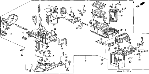1993 LEGEND L*(MOQUETTE) 4 DOOR 5MT HEATER UNIT diagram 1993 LEGEND L*(MOQUETTE) 4 DOOR 5MT HEATER UNIT diagram