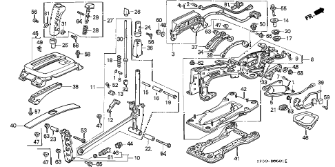 1994 LEGEND GS 4 DOOR 4AT SELECT LEVER (GS) diagram 1994 LEGEND GS 4 DOOR 4AT SELECT LEVER (GS) diagram
