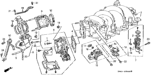 1992 LEGEND STD 4 DOOR 4AT THROTTLE BODY diagram 1992 LEGEND STD 4 DOOR 4AT THROTTLE BODY diagram