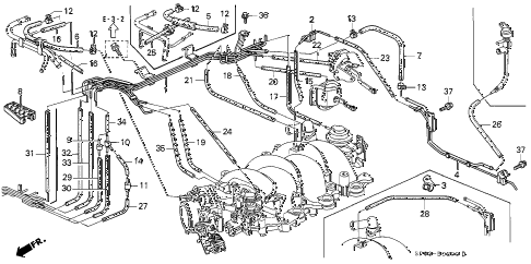 1994 LEGEND GS 4 DOOR 4AT INSTALL PIPE - TUBING diagram 1994 LEGEND GS 4 DOOR 4AT INSTALL PIPE - TUBING diagram