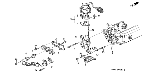 1995 LEGEND L*(MOQUETTE) 4 DOOR 5MT EGR VALVE diagram 1995 LEGEND L*(MOQUETTE) 4 DOOR 5MT EGR VALVE diagram