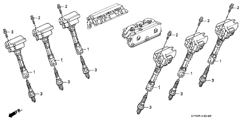 1991 LEGEND LS 4 DOOR 5MT IGNITION COIL - SPARK PLUG diagram 1991 LEGEND LS 4 DOOR 5MT IGNITION COIL - SPARK PLUG diagram