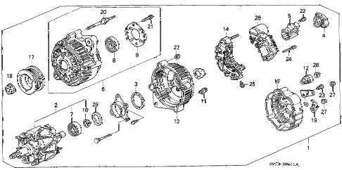 1992 LEGEND L 4 DOOR 5MT ALTERNATOR (DENSO) diagram 1992 LEGEND L 4 DOOR 5MT ALTERNATOR (DENSO) diagram