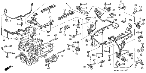 1992 LEGEND STD 4 DOOR 4AT ENGINE SUB CORD - CLAMP diagram 1992 LEGEND STD 4 DOOR 4AT ENGINE SUB CORD - CLAMP diagram