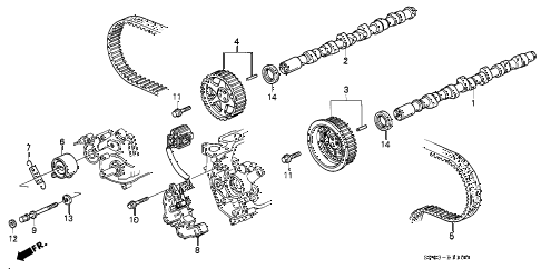 1994 LEGEND L*(MOQUETTE) 4 DOOR 5MT CAMSHAFT - TIMING BELT diagram 1994 LEGEND L*(MOQUETTE) 4 DOOR 5MT CAMSHAFT - TIMING BELT diagram