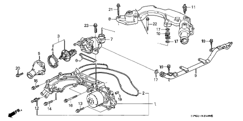 1995 LEGEND GS 4 DOOR 6MT WATER PUMP diagram 1995 LEGEND GS 4 DOOR 6MT WATER PUMP diagram