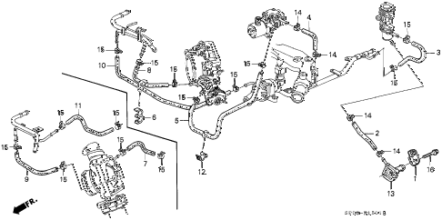 1994 LEGEND L 4 DOOR 5MT WATER HOSE diagram 1994 LEGEND L 4 DOOR 5MT WATER HOSE diagram