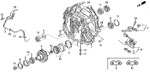1994 LEGEND L 2 DOOR 4AT AT TORQUE CONVERTER HOUSING diagram 1994 LEGEND L 2 DOOR 4AT AT TORQUE CONVERTER HOUSING diagram