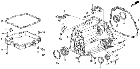 1992 LEGEND L*MOQUETTE 2 DOOR 4AT AT TRANSMISSION HOUSING diagram 1992 LEGEND L*MOQUETTE 2 DOOR 4AT AT TRANSMISSION HOUSING diagram