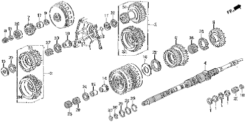 1992 LEGEND LS 2 DOOR 4AT AT MAINSHAFT diagram 1992 LEGEND LS 2 DOOR 4AT AT MAINSHAFT diagram