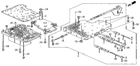 1992 LEGEND L 2 DOOR 4AT AT MAIN VALVE BODY diagram 1992 LEGEND L 2 DOOR 4AT AT MAIN VALVE BODY diagram
